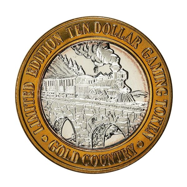 .999 Silver Gold Country Motor Inn Elko, NV $10 Limited Edition Casino Gaming Token