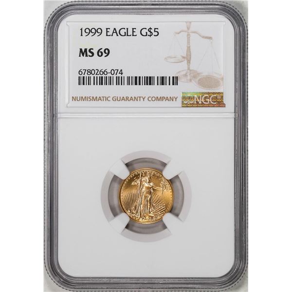 1999 $5 American Gold Eagle Coin NGC MS69
