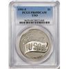 Image 1 : 1991-S $1 Proof USO Commemorative Silver Dollar Coin PCGS PR69DCAM