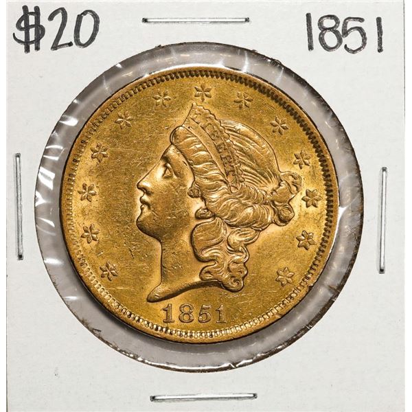1851 $20 Liberty Head Double Eagle Gold Coin