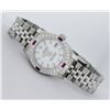 Image 7 : Rolex Ladies Stainless Steel White Index Ruby and Diamond Datejust Wristwatch