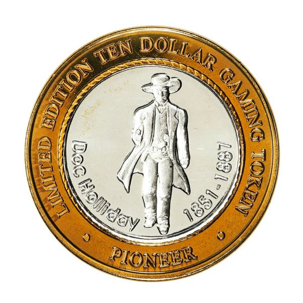 .999 Silver Pioneer Hotel & Gambling Hall $10 Casino Limited Edition Gaming Token
