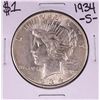 Image 1 : 1934-S $1 Peace Silver Dollar Coin