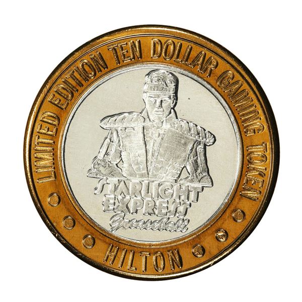 .999 Fine Silver Hilton Starlight Las Vegas $10 Casino Limited Edition Gaming Token