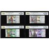 Image 1 : Lot of 2014 Kuwait 1/4, 1/2, 1 & 5 Dinar Notes PCGS Gem Uncirculated 66PPQ