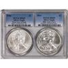 Image 1 : Lot of 1986 & 2016 $1 American Silver Eagle 30th Anniversary 2 Coin Set PCGS MS69