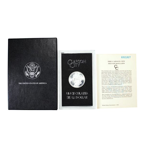 1883-CC $1 Morgan Silver Dollar Coin GSA Hoard Uncirculated w/Box & COA