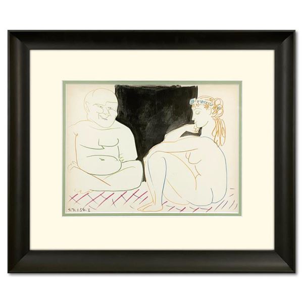 After Pablo Picasso (1881-1973) "Human Comedy (27.1.54.I)" Print Lithograph on Paper