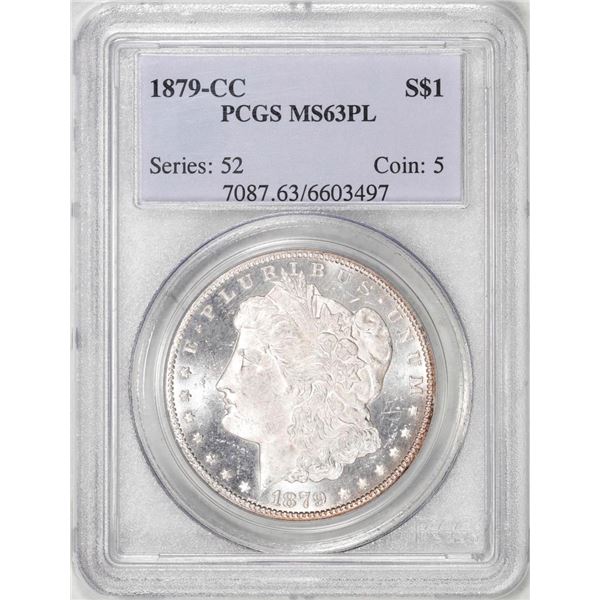 1879-CC $1 Morgan Silver Dollar Coin PCGS MS63PL