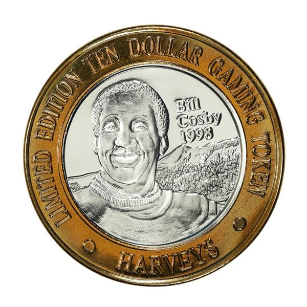 .999 Fine Silver Harvey's Resort Lake Tahoe, Nevada $10 Limited Edition Gaming Token
