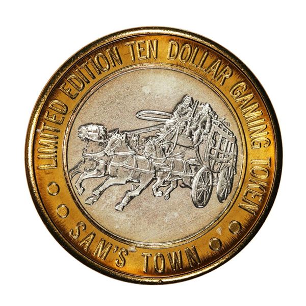 .999 Silver Sam Boyd's Sam's Town $10 Casino Gaming Token Limited Edition