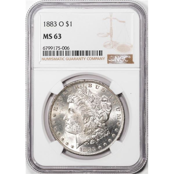 1883-O $1 Morgan Silver Dollar Coin NGC MS63