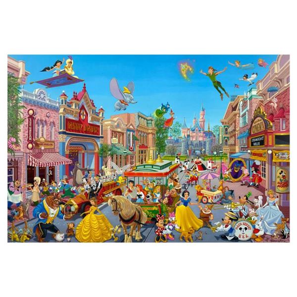 Manuel Hernandez "Happiest Street On Earth" Limited Edition Lithograph on Paper