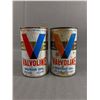 Image 1 : 3 Vintage Valvoline Motor Oil Quarts. Empty