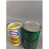 Image 2 : 2 Vintage Esso HDX Plus & Dexro II Oil Quarts, 1 Full