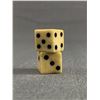 Image 2 : Pair Of Antique 1900 Bone Dice