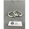 Image 1 : Pair of Hand Crafteed Art Glass Bangles. Rare, 2.5" in Diameter Inside
