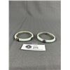 Image 2 : Pair of Hand Crafteed Art Glass Bangles. Rare, 2.5" in Diameter Inside