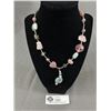 Image 1 : Misc Glass Beads and Genuine Rose Quartz Stone Beads Necklace