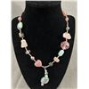 Image 2 : Misc Glass Beads and Genuine Rose Quartz Stone Beads Necklace