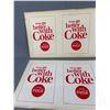 Image 2 : 2-Vintage Coca-Cola Poster Board Advertising. Approx. 11" x 24"