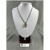 Image 1 : Vintage Pan Pendant w/ Chain, Anciet Greek God Necklace 18" Long, Lobster Clasp Replaced