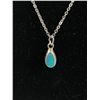 Image 2 : Mexican 950 Silver Opal Pendant w/ Chain and Opal/Blue Stone Ring