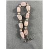 Image 2 : Genuine Rose Quartz Stone Bracelet, One End Missing, Plus lot of Extra Rose Quartz Stone Beads to Ma