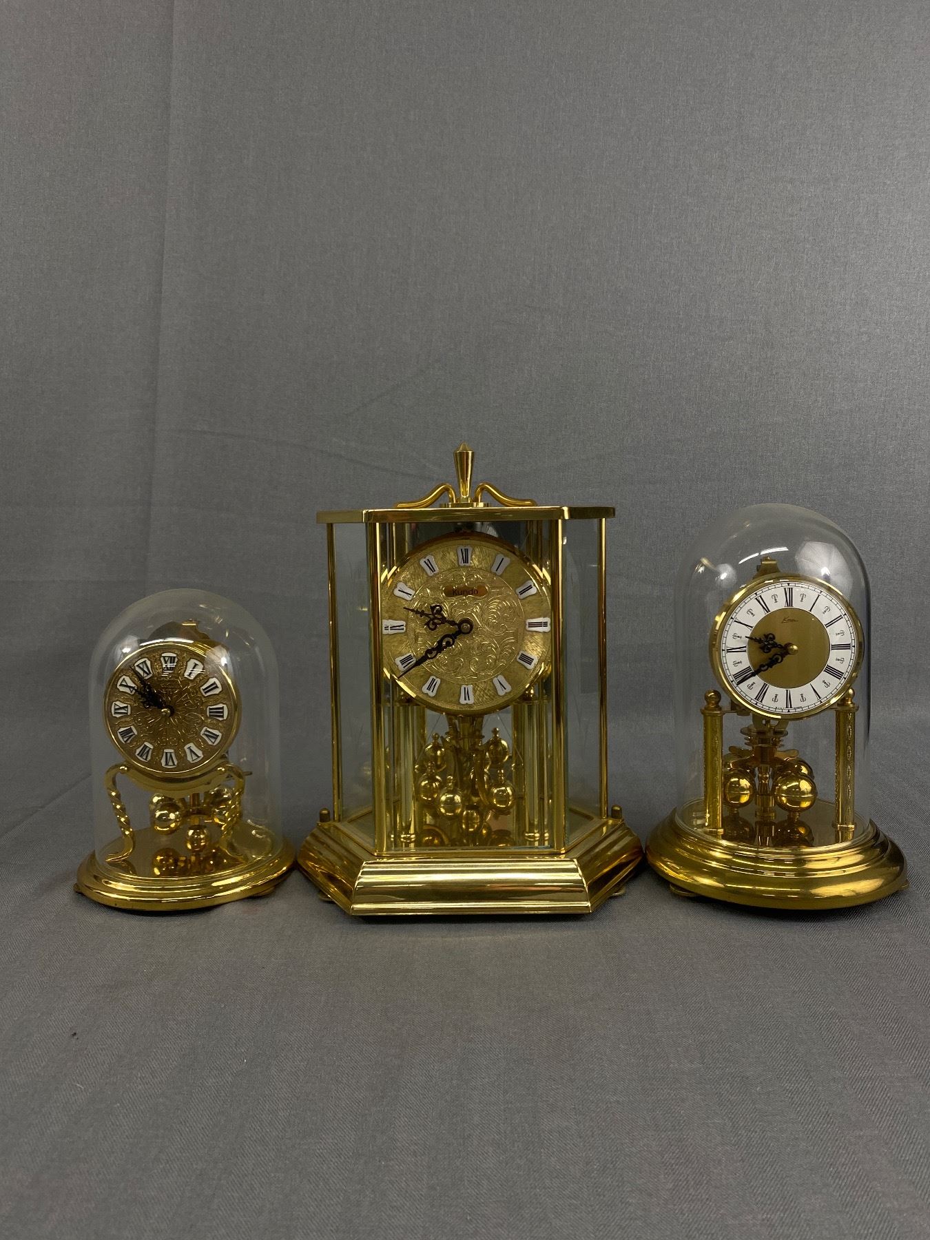 Vintage Shelf /Table Clock Lot - 2 Anniversary Clocks, Kern & Kundo & 1 ...