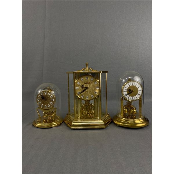 Vintage Shelf /Table Clock Lot - 2 Anniversary Clocks, Kern & Kundo & 1 ...