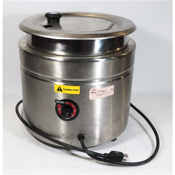 SOUP WARMER WITH INSERT AND LID