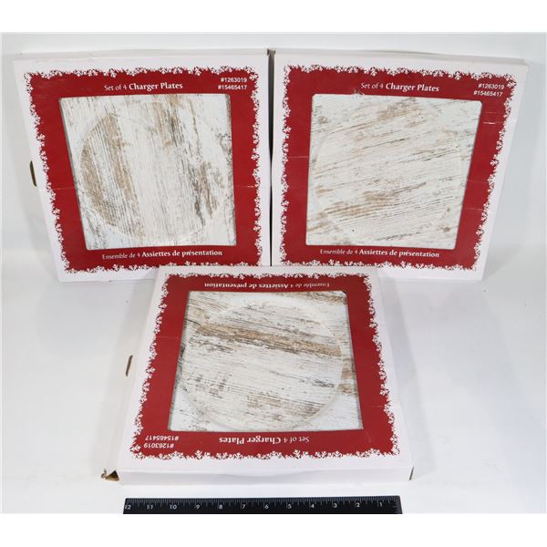 THEE BOXES OF CHARGER PLATES