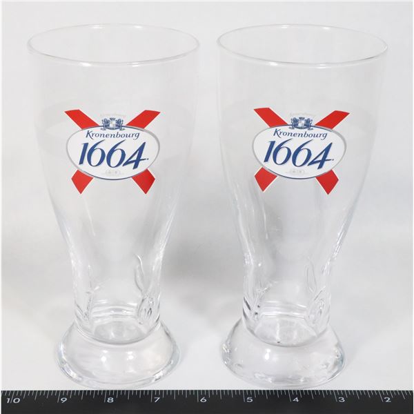 2 KRONENBOURGE 1664 SLEEVE GLASSES