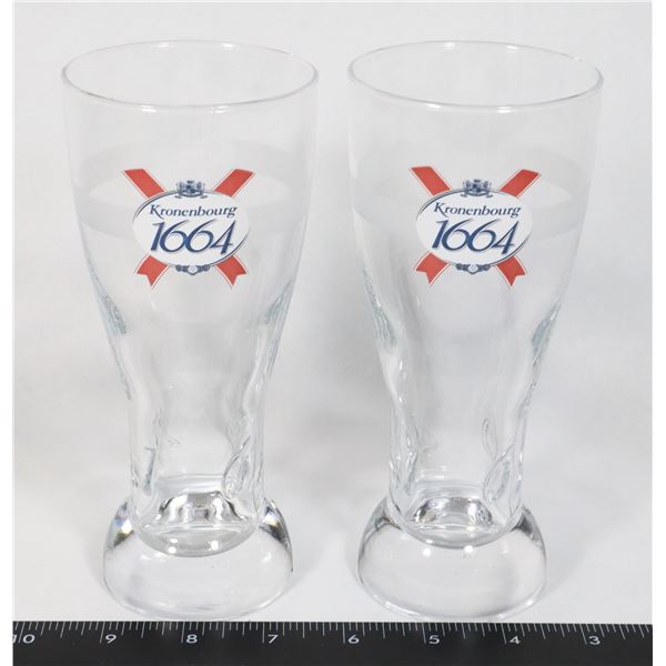 2 KRONENBOURGE 1664 PINT GLASSES