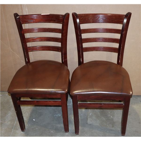 TWO MATCHING RESTAURANT DINING CHAIRS