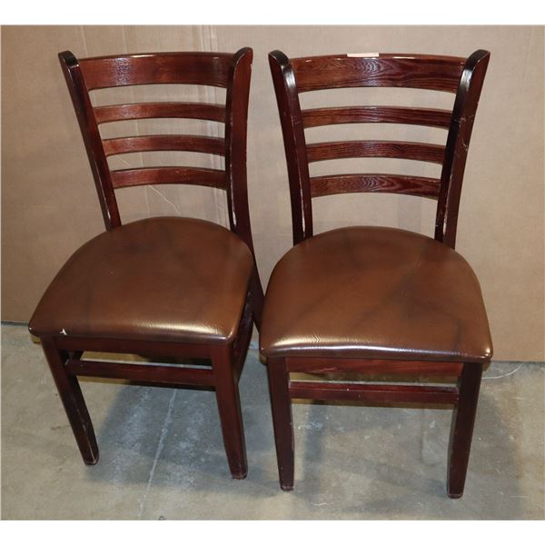 TWO MATCHING RESTAURANT DINING CHAIRS