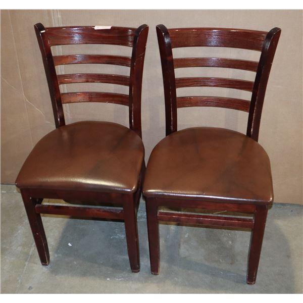 TWO MATCHING RESTAURANT DINING CHAIRS