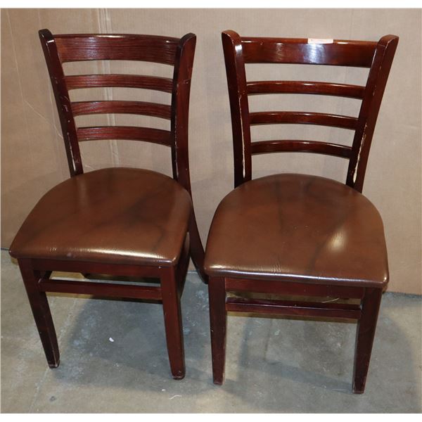 TWO MATCHING RESTAURANT DINING CHAIRS