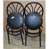 Image 2 : TWO MATCHING BLACK METAL RESTAURANT DINING CHAIRS