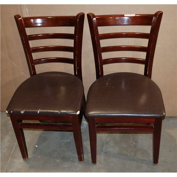 TWO MATCHING RESTAURANT DINING CHAIRS