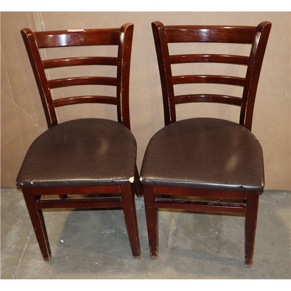 TWO MATCHING RESTAURANT DINING CHAIRS