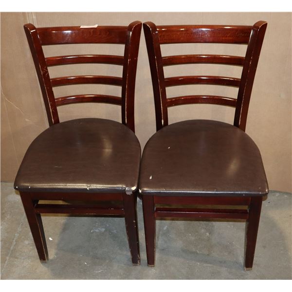 TWO MATCHING RESTAURANT DINING CHAIRS