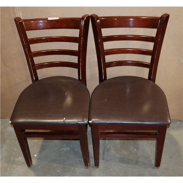 TWO MATCHING RESTAURANT DINING CHAIRS