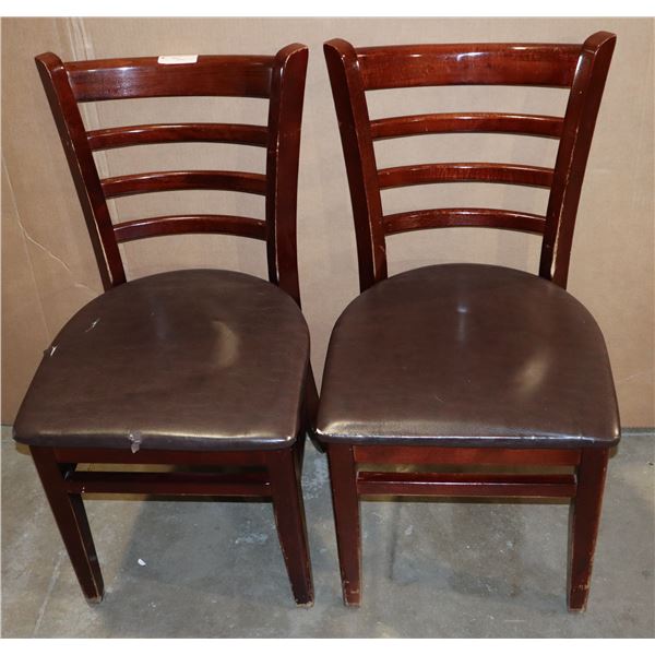 TWO MATCHING RESTAURANT DINING CHAIRS