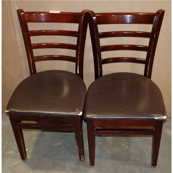TWO MATCHING RESTAURANT DINING CHAIRS