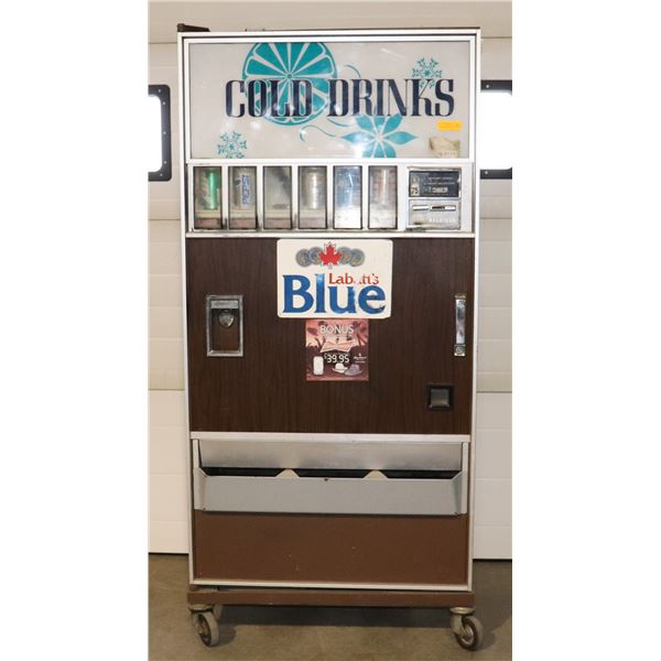 BEER/POP MACHINE ON CASTORS (NO KEYS)