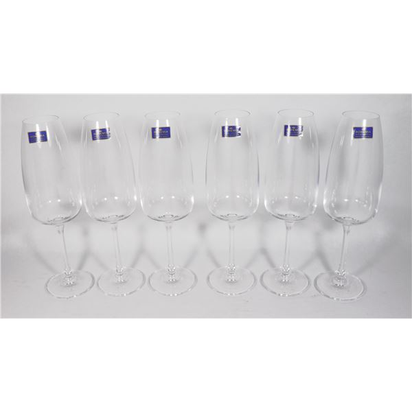 CASE OF 6 BOHEMIA ROYAL CRYSTAL WINE GLASSES