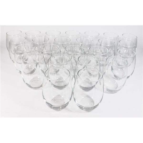 BUNDLE OF 24 TUMBLERS ABOUT 3 1/2" TALL