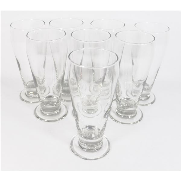 LOT OF 8 GLASSES ABOUT 6 1/2" TALL