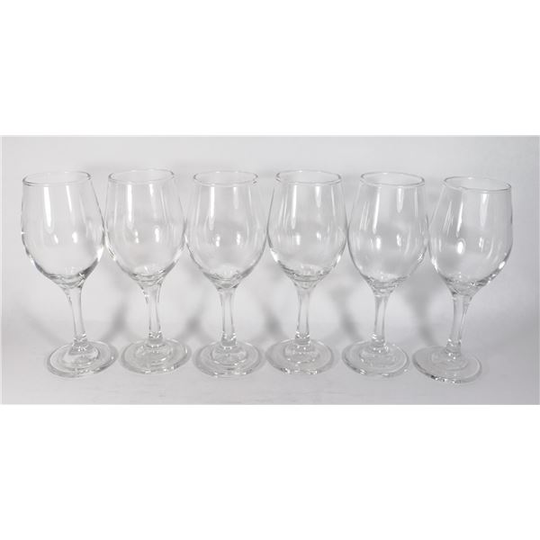BUNDLE OF 6 WINE GLASSES ABOUT 8" TALL